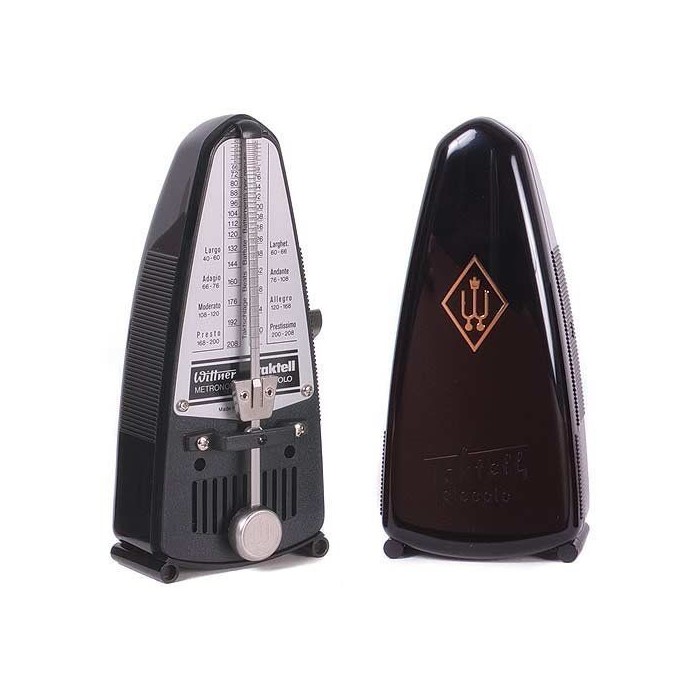 WITTNER METRONOMO MECCANICO TAKTELL PICCOLO NERO 836 CON PENDOLO BATTUTE 40-208