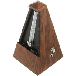 METRONOMO Wittner 818 Marrone SISTEMA Maelzel a piramide struttura in legno con suoneria