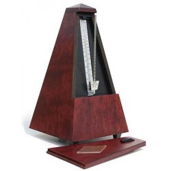METRONOMO WITTNER 811M Mogano SISTEMA MAELZEL A PIRAMIDE STRUTTURA IN LEGNO CON SUONERIA