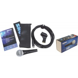 SHURE PG58 XLR MICROFONO DINAMICO CARDIOIDE PER VOCE KARAOKE CAVO INCLUSO