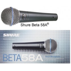 SHURE Beta 58A MICROFONO DINAMICO SUPERCARDIOIDE PER VOCE - GARANZIA ITALIA 2 ANNI
