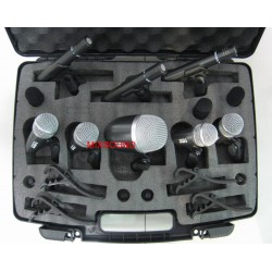 PROEL DMH8XL SET KIT 8 MICROFONI PER BATTERIA COMPLETO DI SUPPORTI e CUSTODIA