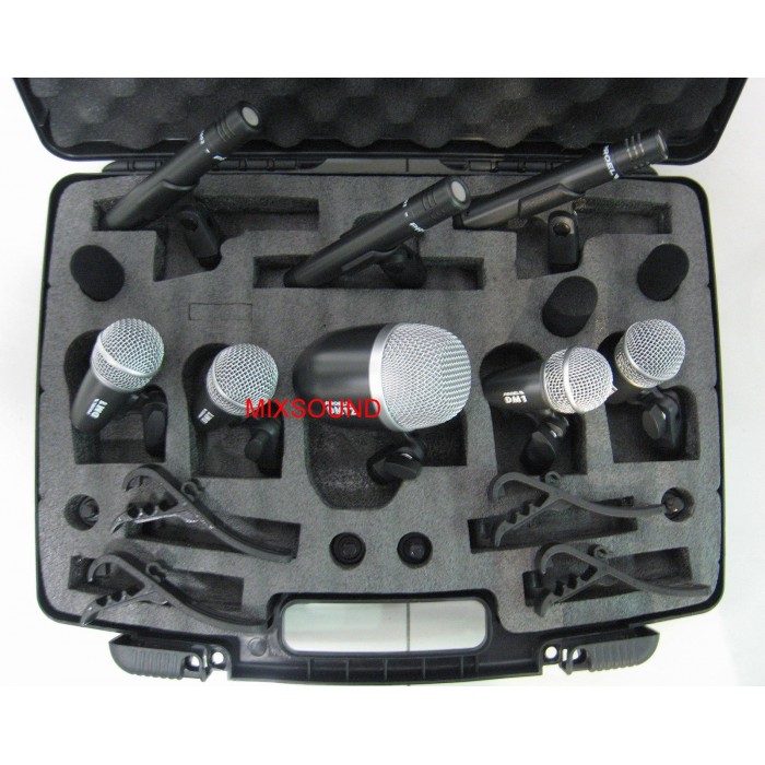 PROEL DMH8XL SET KIT 8 MICROFONI PER BATTERIA COMPLETO DI SUPPORTI e CUSTODIA