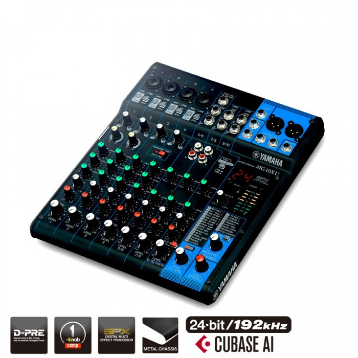 YAMAHA MG10XU Mixer analogico USB 10 canali con effetti COMPRESSORE CUBASE