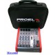 PROEL M602FX Mixer passivo 6 ingressi 2 BUS CON EFFETTI 24 BIT COMPLETO DI BORSA IDEALE PER IL CANTO - KARAOKE - ANIMAZIONE