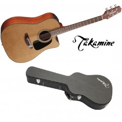 Takamine TK P1DC NAT Dreadnought Chitarra acustica elettrificata con custodia