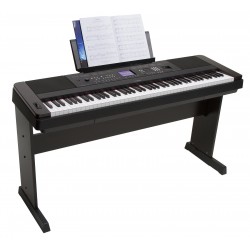 YAMAHA DGX 650 B -Black PIANO DIGITALE 88 TASTI PESATI COMPLETO DI STAND!