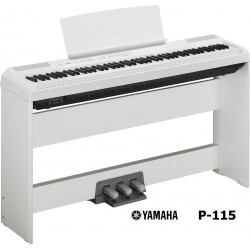 YAMAHA P115 W WHITE + STAND L-85 + PEDALIERA LP-5A
