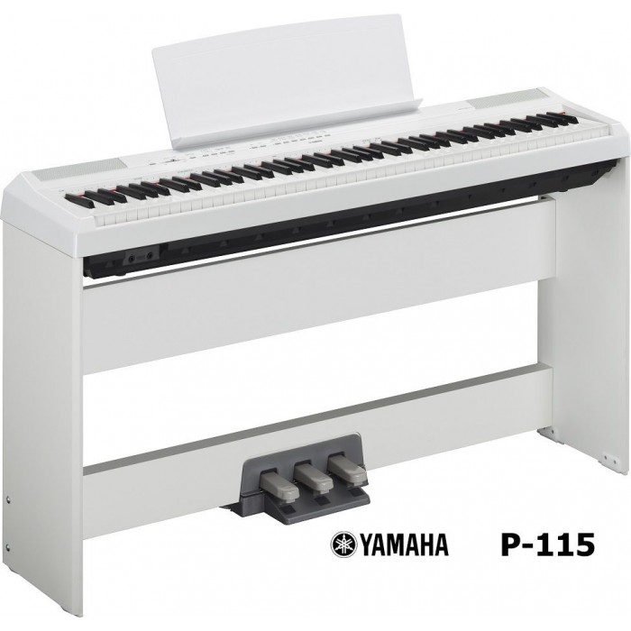 YAMAHA P115 W WHITE + STAND L-85 + PEDALIERA LP-5A