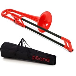 PBONE MINI TROMBONE ROSSO IN PLASTICA J.Whigham 