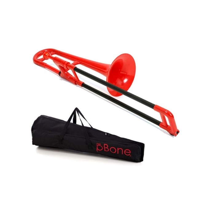 PBONE MINI TROMBONE ROSSO IN PLASTICA J.Whigham 