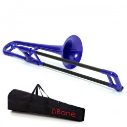 PBONE MINI TROMBONE BLU IN PLASTICA J.WHIGHAM