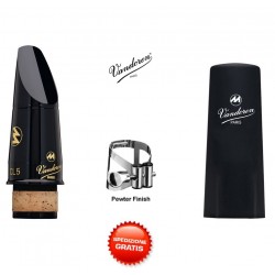 VANDOREN MASTERS MOUTHPIECE CL5 MASTERS KIT (CM60058KP) PEWTER BOCCHINO PER CLARINETTO SIB