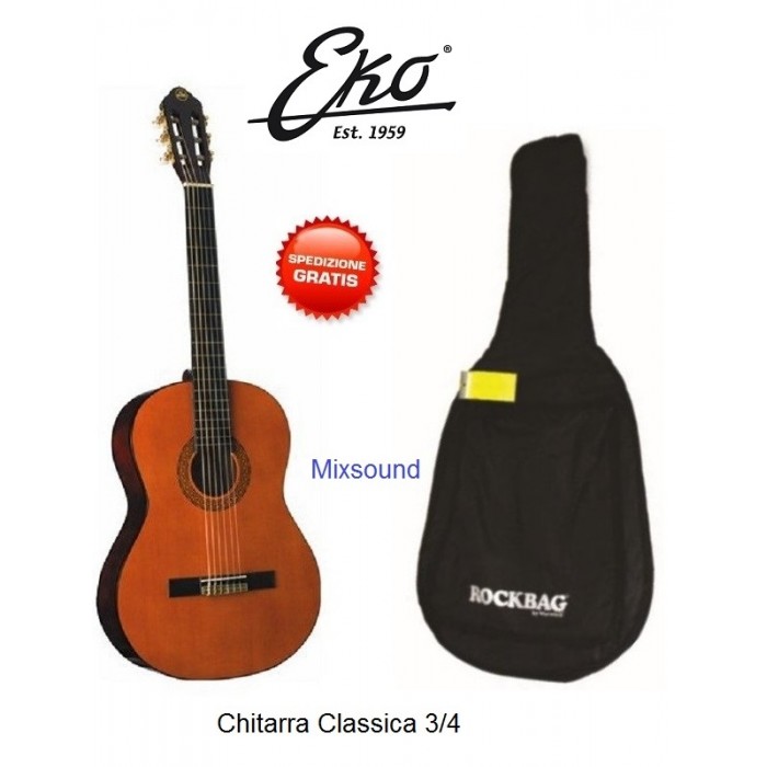 EKO CS5 CHITARRA CLASSICA 3/4 CON CUSTODIA